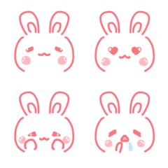 Rabbit emoji (pink)