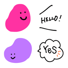 Simple and colorful face emoji