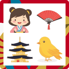 Akeomeme Emoji 2025 Kimono Character 7