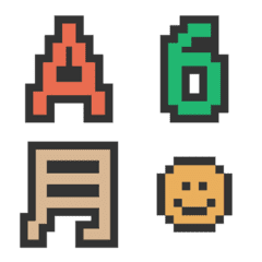 8bit Pixel Letter Number Emoji