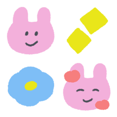 pinkunousagikaomojiemoji.