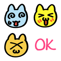 Colorful cat emoji2