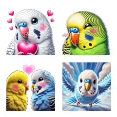 Cute AI Budgie Emoji