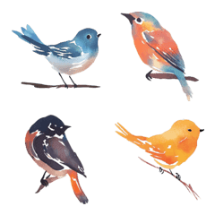 Watercolor Bird Set