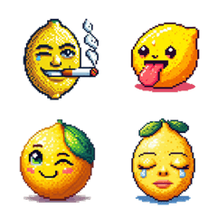 Surreal and Weird Lemon Emoji