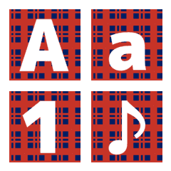 Alphanumeric Blue & Red Plaid Pattern