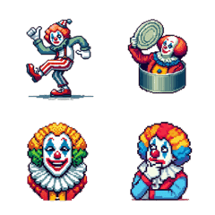 Surreal and funny clown emoji