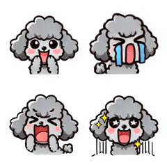 Gray poodle emoji