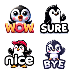 Cute Penguin Emoji Set