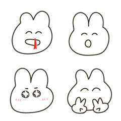 A very relaxed rabbit Emoji