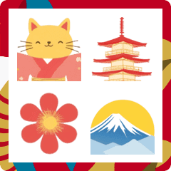 Akeomeme Emoji 2025 Kimono Character 9