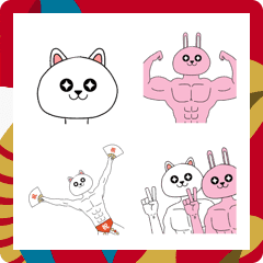 Muscle cat and rabbit 9