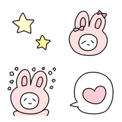 Yurui pink rabbit emoji