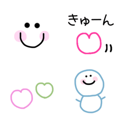 冬のしんぷる線画絵文字