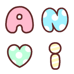 Pastel colored Alphabet and Number Emoji