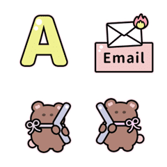 ordinary Bear Colorful Letters Emoji