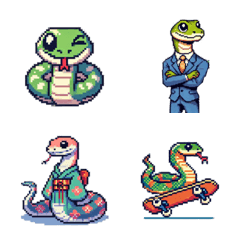 Surreal and Cute Snake Emoji