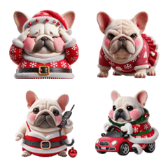 Christmas bulldog v.1