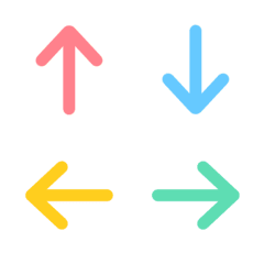 カラフル☆基本の絵文字 5 矢印