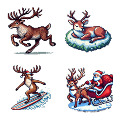 Surreal and Cute Reindeer Emoji