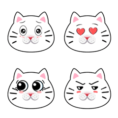 White cat emoji part1