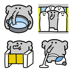 仕事ゾウ 動く絵文字