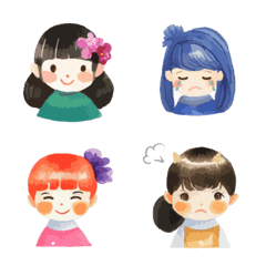 Various girl emoji set2