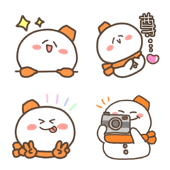 colorful snowman orange version