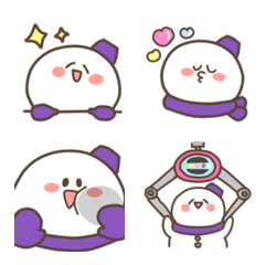 colorful snowman purple version