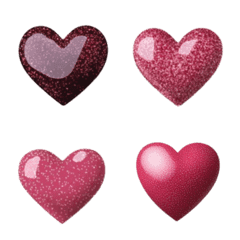 Red love emoticon stickers