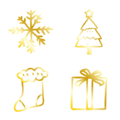 christmas gold lines emoji