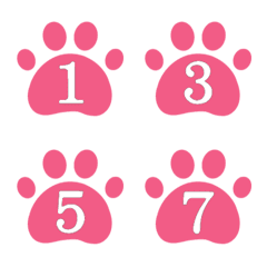 Cat meat ball numbers1-40-pink color