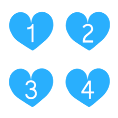 Cute love numbers1-40-Sky blue