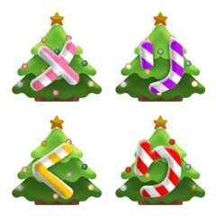 Move Cute Christmas tree stripe