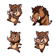 Random Action Brown Boars