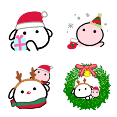 白いいきものとおもちちゃん　クリスマス