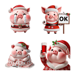 Santa Chubby Pig v.2