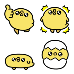 ぱっちりヒヨコ 動く絵文字
