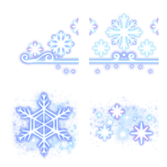 Line Emoji vol.05 Neon Snowflake