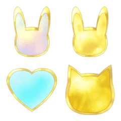 colorful rabbit cat heart Emoji