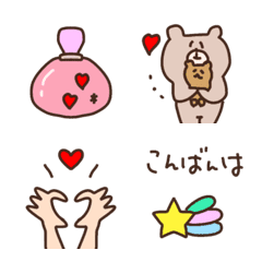 many heart pink cute emoji