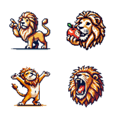 Surreal and Cute Lion Emoji