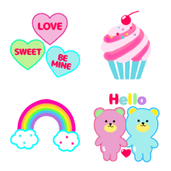 Colorful fancy emoji of dreamy