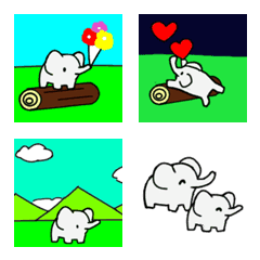 Elephant and heart emoji3