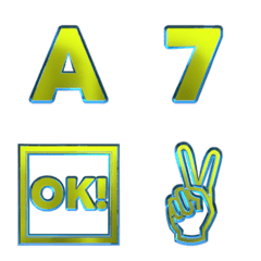 動く▶️縁がキラキラ青く光るcoolデコ文字