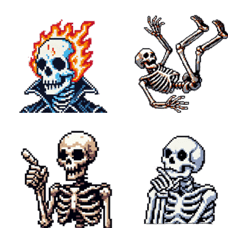 Cool and Surreal Skeleton Emoji