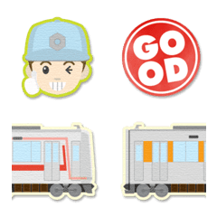 Child mechanic and train emoji