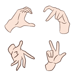 Various hand emojis