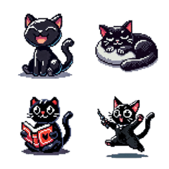 Cute Black Cat Emoji for Everyday Use