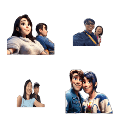uncle Aki and his lover DukDik Emoji